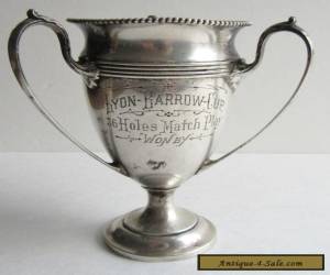 Antique Golf Trophy Gorham Sterling Silver Lyon-Barrow Cup for Sale