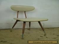 Vintage Mid Century Modern Molded Plywood & Metal Chair Steampunk Upholstered 