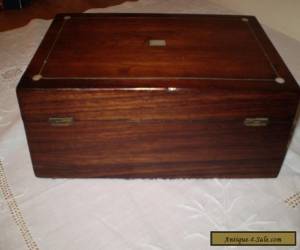 Item ANTIQUE ROSEWOOD BOX WITH INSET MOTHER OF PEARL  for Sale