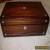 ANTIQUE ROSEWOOD BOX WITH INSET MOTHER OF PEARL  for Sale