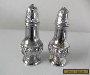 Item VINTAGE RAIMOND EPNS SALT & PEPPER SHAKERS for Sale