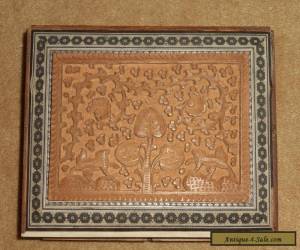 Item ANTIQUE ANGLO INDIAN SANDALWOOD & SADELI MOSAIC HAND CARVED LARGE BOX MID 19th C for Sale