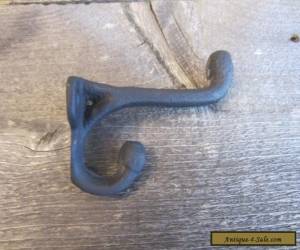 Item 25 Cast Iron Black School Style Coat Hooks Hat Hook Hall Tree Restoration 3 1/4" for Sale