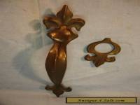 Antique Brass Door Handle & Deadbolt Bracket