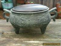 Antique Chinese Bronze  censer Marked