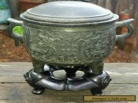 Antique Chinese Bronze Censer- burner marked