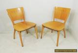 Set of 2 Vintage Mid Century Heavy Duty Solid Wood Waymar Chairs for Sale