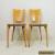 Set of 2 Vintage Mid Century Heavy Duty Solid Wood Waymar Chairs for Sale