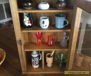 Item ANTIQUE HANDCRAFTED SOLID OAK WALL DISPLAY/MEDICINE CABINET GLASS DOOR for Sale