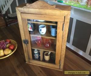 Item ANTIQUE HANDCRAFTED SOLID OAK WALL DISPLAY/MEDICINE CABINET GLASS DOOR for Sale