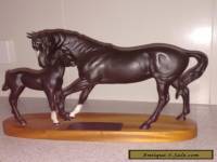 A Connoisseur Model by Beswick England of Black Beauty Mare and Foal
