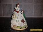 DRESDEN LACE PORCELAIN LADY & GENTLEMAN for Sale