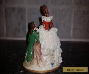 Item DRESDEN LACE PORCELAIN LADY & GENTLEMAN for Sale