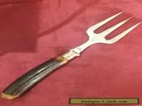 Beautiful Silver Plate and Antler Handled Bread Fork