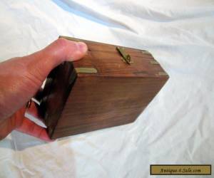 Item A VINTAHGE LOCKABLE WOODEN AND BRASS BOX WITH FLEUR de LIS DECOR for Sale