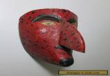 Reduced! Old Red Mexican folk art mask with large nose for Sale