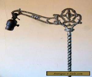 Item antq ART DECO cast IRON bridge FLOOR lamp .  for Sale