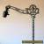 antq ART DECO cast IRON bridge FLOOR lamp .  for Sale