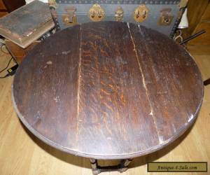 Item ANTIQUE~VINTAGE~SMALL~OAK~DROP LEAF~ GATE LEG TABLE~OVAL for Sale