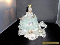 VINTAGE CAPODIMONE FIGURINE DRESDEN STYLE LADY