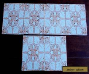 SIX OLD WASHSTAND TILES, 100 YEARS OLD.  ALL MATCHING, VERY GOOD CONDITION. for Sale