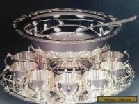 ROYAL LIMITED Silver Plate Thirteen Piece PUNCH BOWL SET IN ORIGINAL BOX