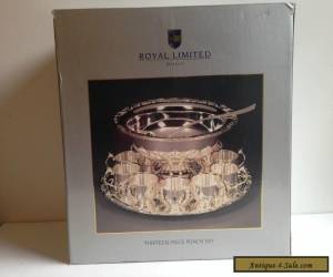 Item ROYAL LIMITED Silver Plate Thirteen Piece PUNCH BOWL SET IN ORIGINAL BOX for Sale