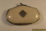 Antique French coin purse with silver monogram for Sale