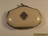 Antique French coin purse with silver monogram
