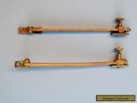 Vintage Pair of Brass Window Arms with Screw Locks