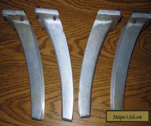 Set of 4 Mid-Century Modern Aluminum Furniture / Desk Legs 7-3/4 in for Sale