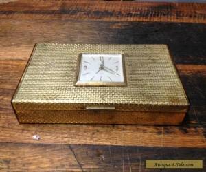 BRT Rare German Vintage Europa Trinkets Jewellery Box Wind Up Clock 7 Jewels  for Sale