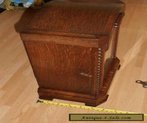 Item Large Antique Oak Cased Mantel Clock With Junghans Movement for Sale