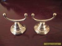 PAIR ANTIQUE STERLING SILVER KNIFE RESTS HALLMARKED STERLING SILVER