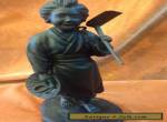 Japanese Bronze figure Meiji Era singed  for Sale