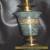 VINTAGE BRASS & TURNED GREEN MARBLE TABLE LAMP for Sale