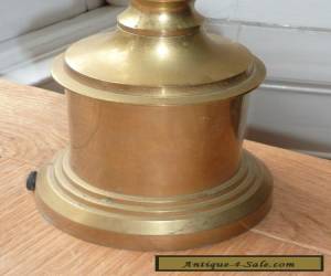 Item IMPRESSIVE LARGE ANTIQUE / VINTAGE BRASS LAMP BASE. 18.5" TALL for Sale