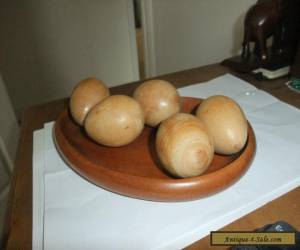 Item A FABULOUS SET OF TURNED WOODEN EGGS AND A CARVED WOODEN BOWL BY DON ALEXANDER for Sale