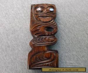 Vintage Kiwi Maori Carved wooden TiKi for Sale