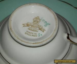 Item ANTIQUE "DELPHINE" FINE BONE CHINA TEA CUP, SAUCER & PLATE SET for Sale