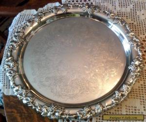 Item Punch Bowl & Tray Silverplated Grapevine Pattern  for Sale