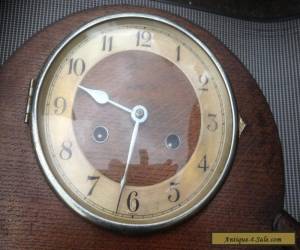 Item Vintage Wooden Art Deco Mantle Clock Wind Up Brass Mechanisum for Sale