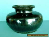 Antique Chinese 12th c. Song Dynasty Henan Black Stoneware Pottery Jar Vase Pot
