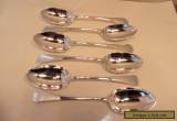 GOOD STERLING SILVER SET OF SIX OLD ENGLISH DESSERT SPOONS,SHEFFIELD 1899, JD&S for Sale