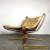 Vintage Mid Century Danish Modern Leather Falcon Sling Chair By Sigurd Ressell  for Sale