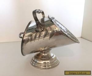 Item VICTORIAN / EDWARDIAN SILVER PLATE SUGAR SCUTTLE EPBM ca 1900 for Sale