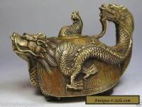 CHINESE OLD COPPER HANDWORK DRAGON TEA POT 