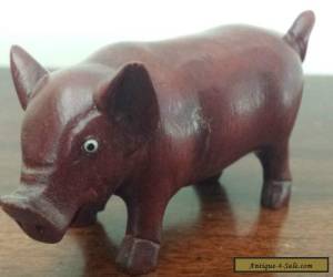 Item Asian Carved Wooden Pig for Sale