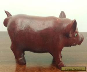 Item Asian Carved Wooden Pig for Sale