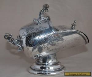 Vintage English Chased/Etched Silver Plate Sugar Scuttle/Salt Pig - Dreadnought for Sale
